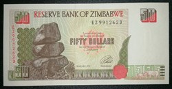 Zimbabwe P-008a 50 dollars 1994