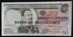 Mozambique P-116 50 escudos mozambicains 1976