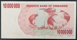 Zimbabwe P-055b 10 million dollars 2008
