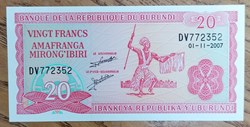 Burundi P-027d.5 20 francs 2007