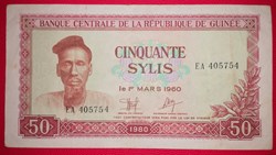 Guinée P-025a 50 Sylis 1980