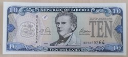 Liberia P-027a 10 Dollars 2003