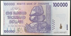 Zimbabwe P-075 100 000 dollars 2008