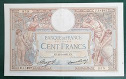 France P-078c.12 100 francs Merson grandes cartouches 1935