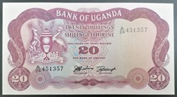 Ouganda P-003a 20 shillings ND 1966