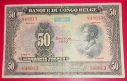 Congo Belge P-016h 50 francs 1950