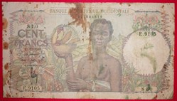 Afrique occidentale française P-040a.12 100 francs 1950