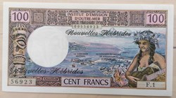 Nouvelles Hébrides P-018b 100 francs 1977