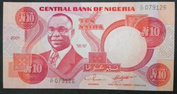 Nigeria P-025f.2 10 Naira 2001