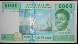Afrique centrale (Etats de l') P-609c 5 000 francs 2002