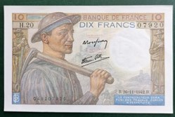 France P-099b 10 francs mineur 1942