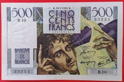 France P-129a.1 500 francs Chateaubriand 1945