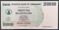 Zimbabwe P-056 25 million dollars 2008
