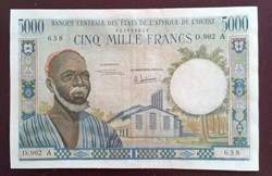 Afrique de l'ouest (Etats d') P-104Ae 5000 francs