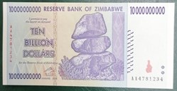 Zimbabwe P-085 10 billion dollars 2008