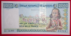 Djibouti P-040a 2000 francs 1997