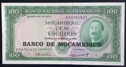 Mozambique P-117a 100 escudos mozambicains 1976