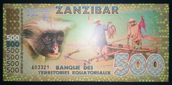 zfantaisie 500 ZANZIBAR Banque des territoires equatoriaux 2015