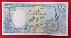 Congo P-011 1000 francs 1992