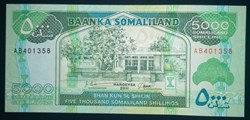 Somaliland P-21a 5000 somaliland shillings 2011
