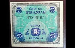France P-115a 5 francs drapeau