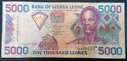 Sierra Leone P-27c 5 000 leones 2006