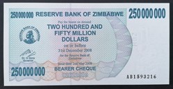Zimbabwe P-059 250 million dollars 2008