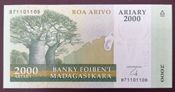 Madagascar P-090b 2000 ariary 2008