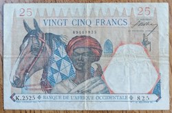 Afrique occidentale française P-027a.1 25 francs 1942