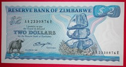 Zimbabwe P-001a 2 dollars 1980