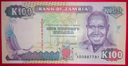 Zambie P-034a 100 Kwacha 1991