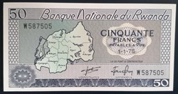 Rwanda P-007c 50 francs 1976