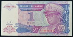 Zaïre P-052 1 nouveaux zaïre 1993