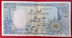 Congo P-010c 1000 francs 1991