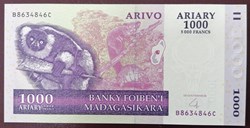 Madagascar P-089b 1000 ariary 2004