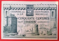 La Rochelle chambre de commerce 50 centimes 1915