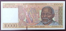 Madagascar P-079a 10 000 francs 1994