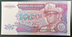 Zaïre P-035s 1 000 zaïres 1989