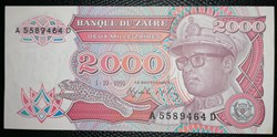 Zaïre P-036 2 000 zaïres 1991