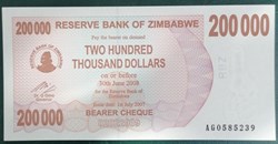 Zimbabwe P-049 200 000 dollars 2007