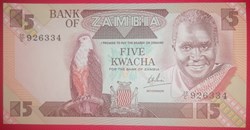 Zambie P-025c 5 Kwacha ND 1986-1988