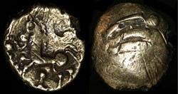 Quart de statère Cheval à gauche