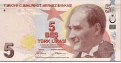 5 Turkish Lira