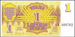 1 Latvian Rublis