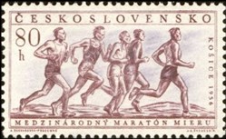 Marathon race, Kosice, 1956