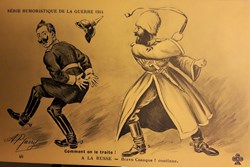 Carte humoristique de la guerre de 1914 - N° 40 - Comment on le traite