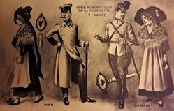 Carte humoristique de la guerre de 1914 - N° 9 - Alsace !