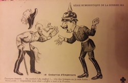 Carte humoristique de la guerre de 1914 - N° 18 - Embarras d'Empereurs