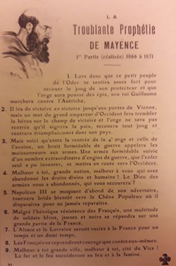 Carte humoristique de la guerre de 1914 - N° 31 - La troublante Prophétie de Mayence P1