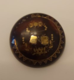 Brosch, sköldpadd med guldinlägg